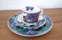 Rosina Wachtmeister tasse à café avec assiette à dessert chat H