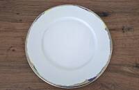 Grande assiette bordure argentée Bradford Editions