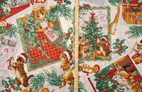 Tissu chats orchestre de noël II