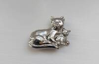 Broche chat avec chaton