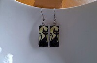 Boucles d'oreilles chat noir