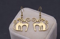 Boucles d'oreilles chats amoureux I