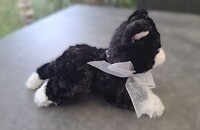 Petit chat en peluche noir et blanc Gund
