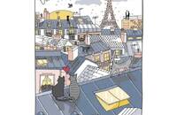Linge de cuisine chats toits de Paris