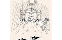 Linge de cuisine Dubout chats et chien Bonne nuit