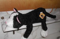Peluche Chat Schaffer "MIA" grand noir-blanc