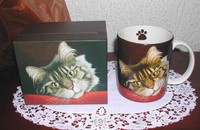 Tasse Chat MOCHA DOMINGUEZ en porcelaine