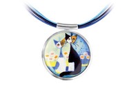 Rosina Wachtmeister collier avec amulette en porcelaine "AMICI"