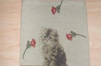 Sac avec chat et roses 