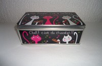 Boîte noire en métal CHAT CHAT CHAT
