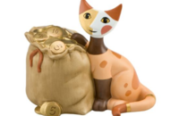 Tirelire Rosina Wachtmeister Katze 2014 "Borso piena d'oro"