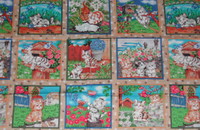 Tissu avec images chatons