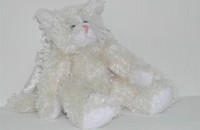 Peluche chat Ganz "Ange blanc écru avec des ailes en satin"