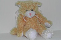 Peluche chat Ganz "Ange jaune avec des ailes en satin"