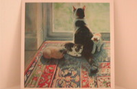 Carte "Chatte et chatons joueurs"