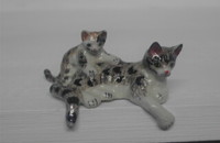Miniature Chat couché avec chaton