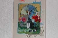 Tableau de porcelaine Rosina Wachtmeister "LUCE SOLARE"