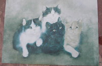 Carte postale d'art chats Dédé Moser "Les chatons sont toujours mignons"