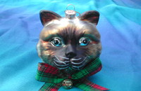 Boule de noël "Tête de chat" A