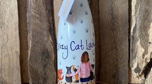Alex Clark Bouteille d'eau chats Crazy Cat Lady