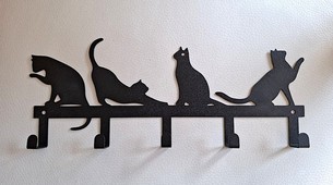 Suspension pour clés 4 Chats noir