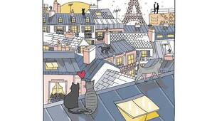 Linge de cuisine chats toits de Paris