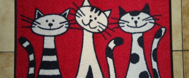 Tapis rouge wash&dry "Three Cats"