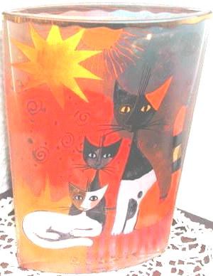 Rosina Wachtmeister Vase En Verre Momenti Di Felicita Boutique Chats D Oeuvre